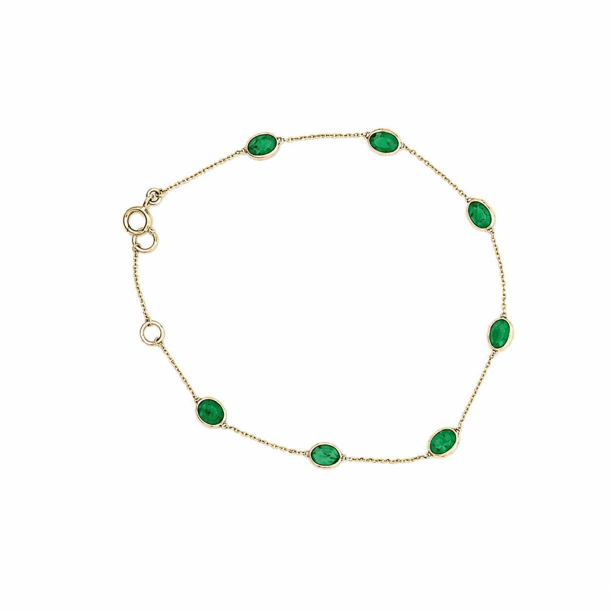 Emerald Bracelet in 14k Yellow Gold 1