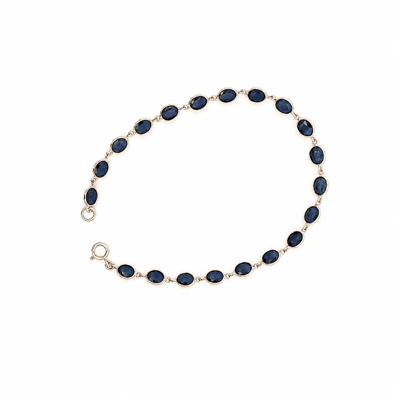 Blue Sapphire Bracelet in 14k Yellow Gold 1