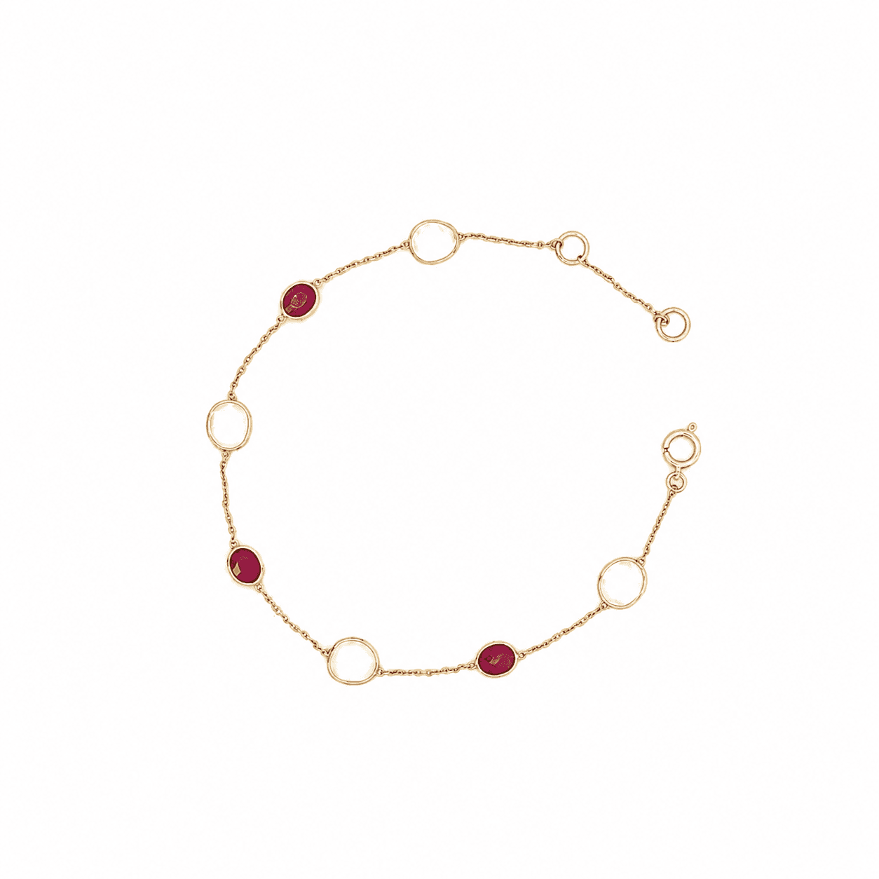 W. Rainbow-Ruby Bracelet in 18k Yellow Gold