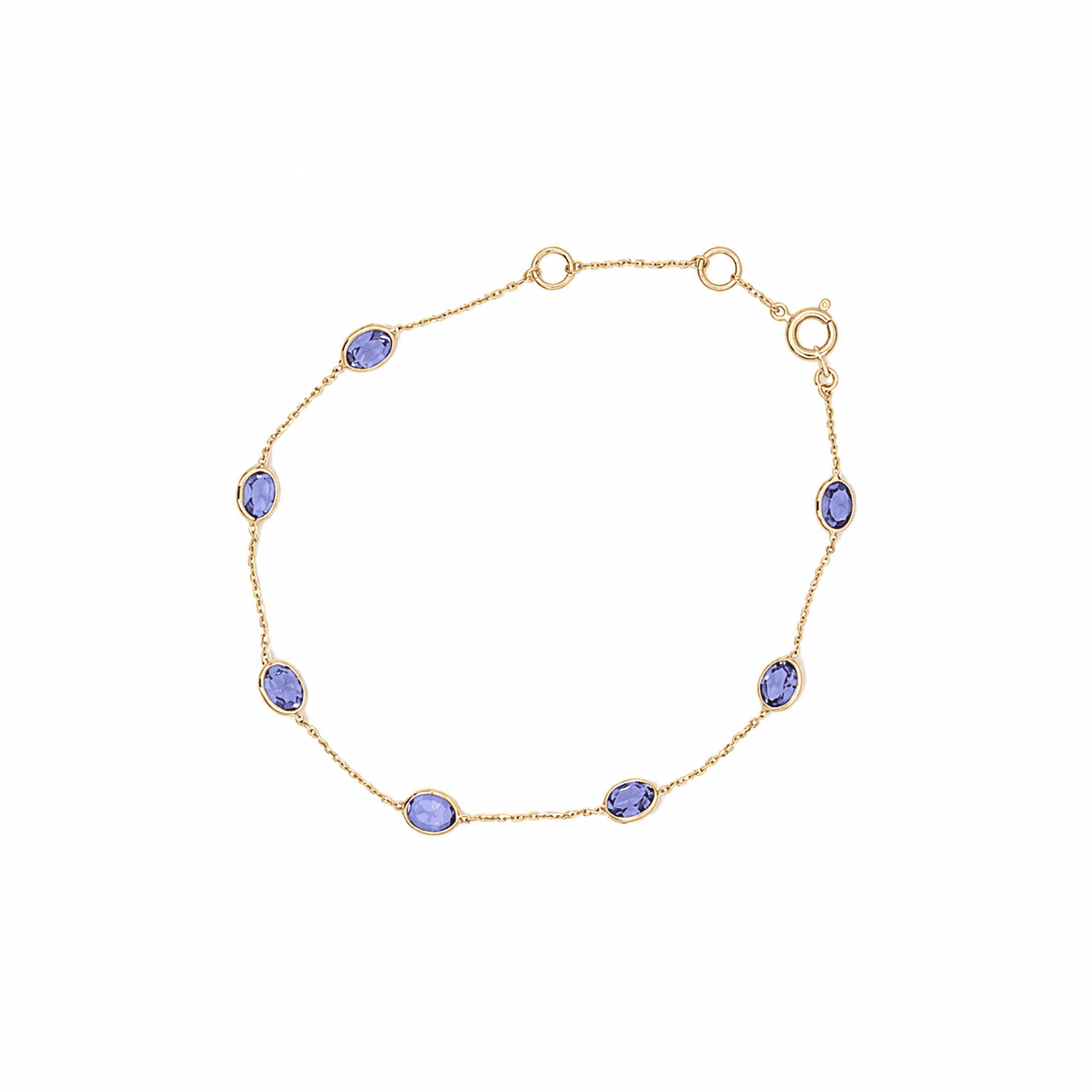 Tanzanite Bracelet in 18k Yellow Gold 1