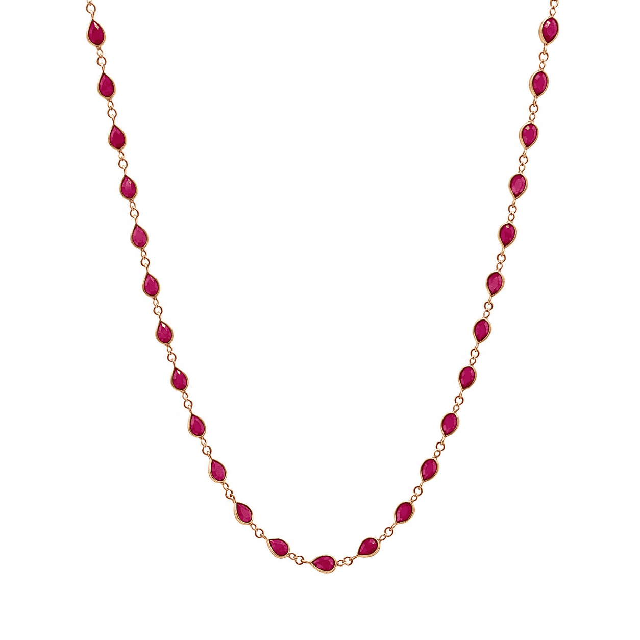 Ruby Necklace in 18k Yellow Gold 1