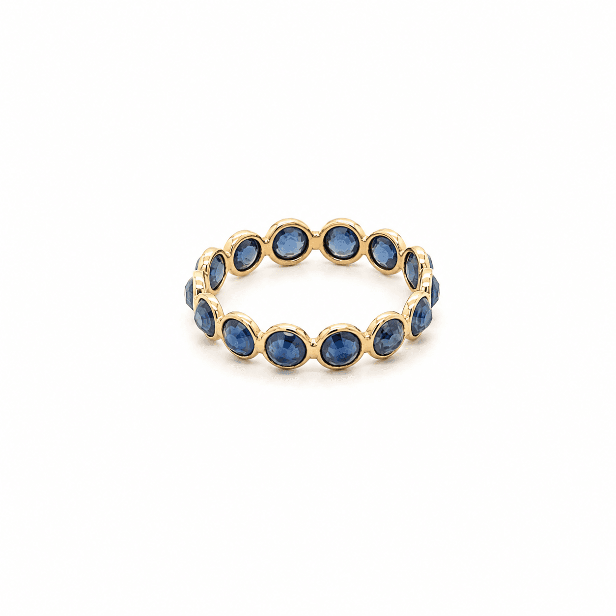 Blue Sapphire Ring in 14k Yellow Gold 3