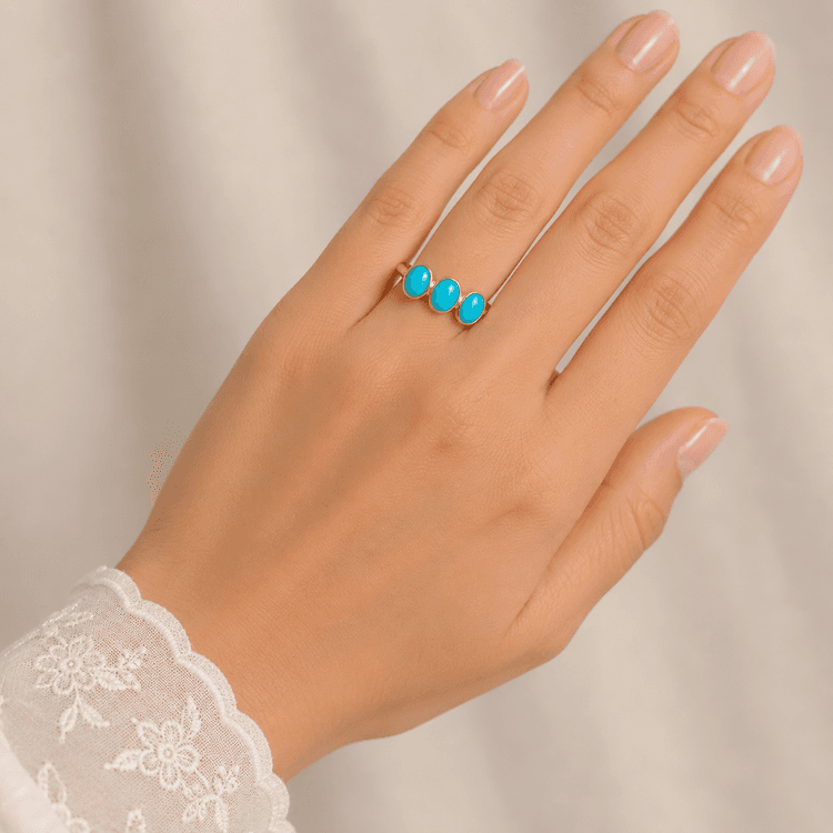 Turquoise Ring in 14k Yellow Gold