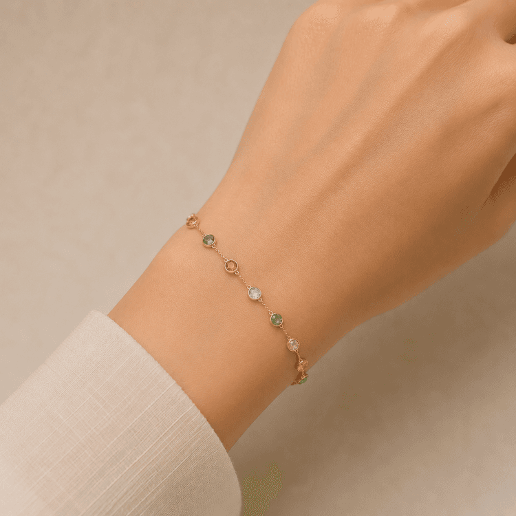 Multi-Sapphire Bracelet in 14k Yellow Gold