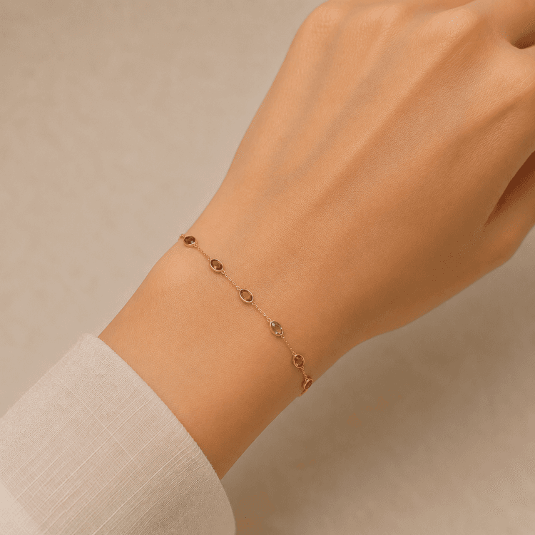 Multi-Tourmaline Bracelet in 14k Yellow Gold
