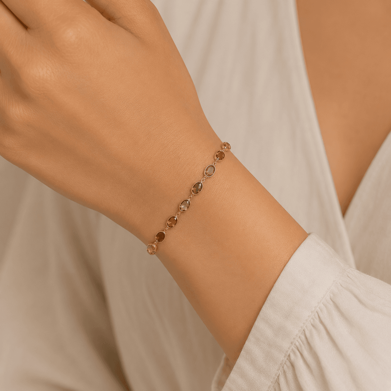 Multi-Tourmaline Bracelet in 14k Yellow Gold