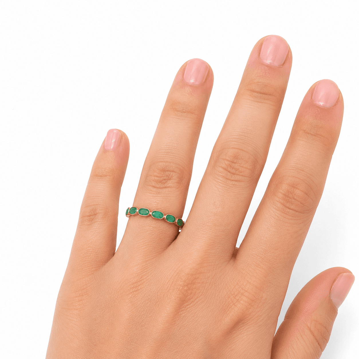 Emerald Ring in 14k Yellow Gold