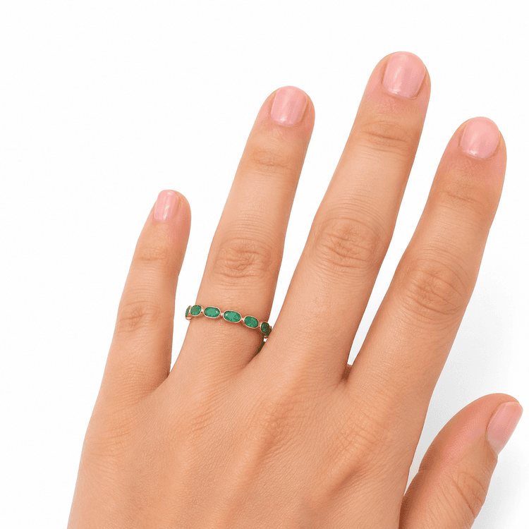 Emerald Ring in 14k Yellow Gold