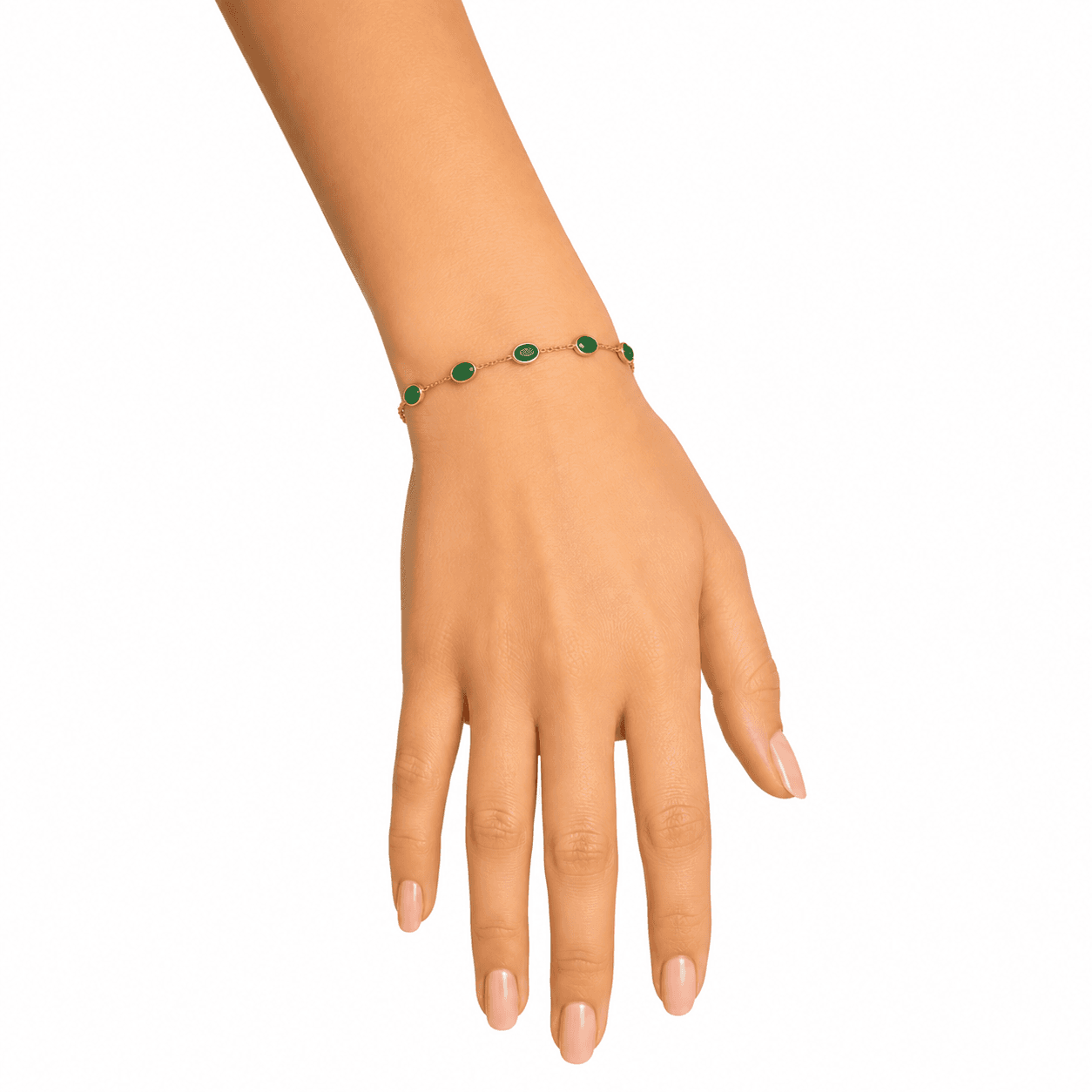 Emerald Bracelet in 14k Yellow Gold
