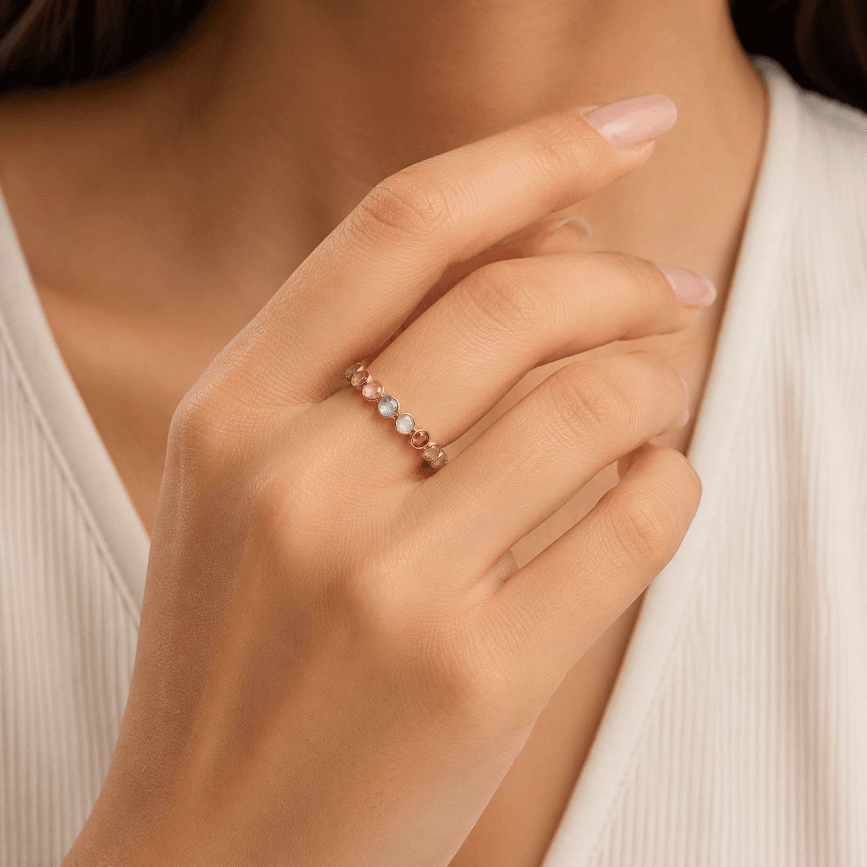 Multi-Tourmaline Ring in 14k Yellow Gold