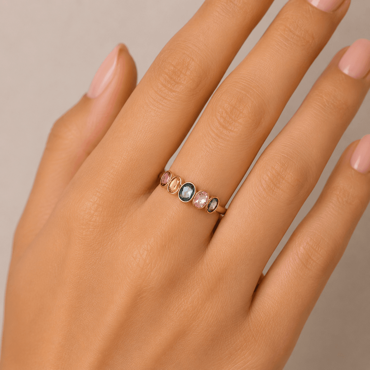 Multi-Sapphire Ring in 14k Yellow Gold