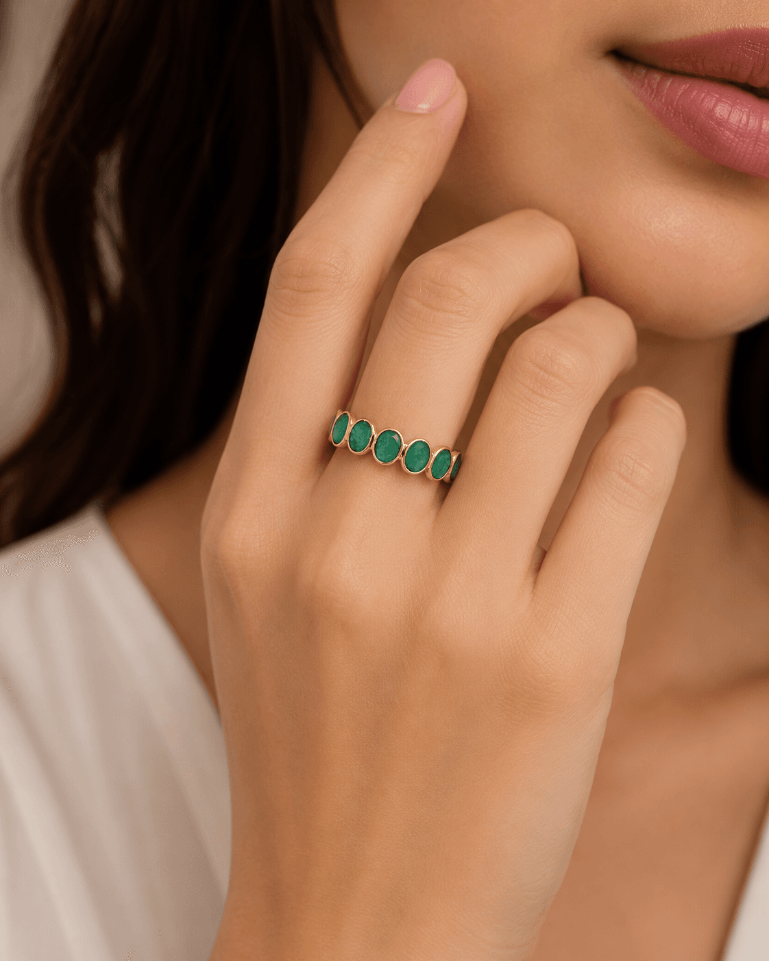 Emerald Ring in 14k Yellow Gold