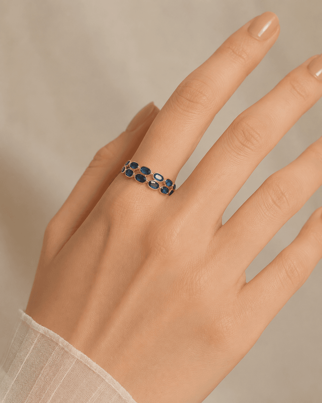 Blue Sapphire Ring in 14k Yellow Gold