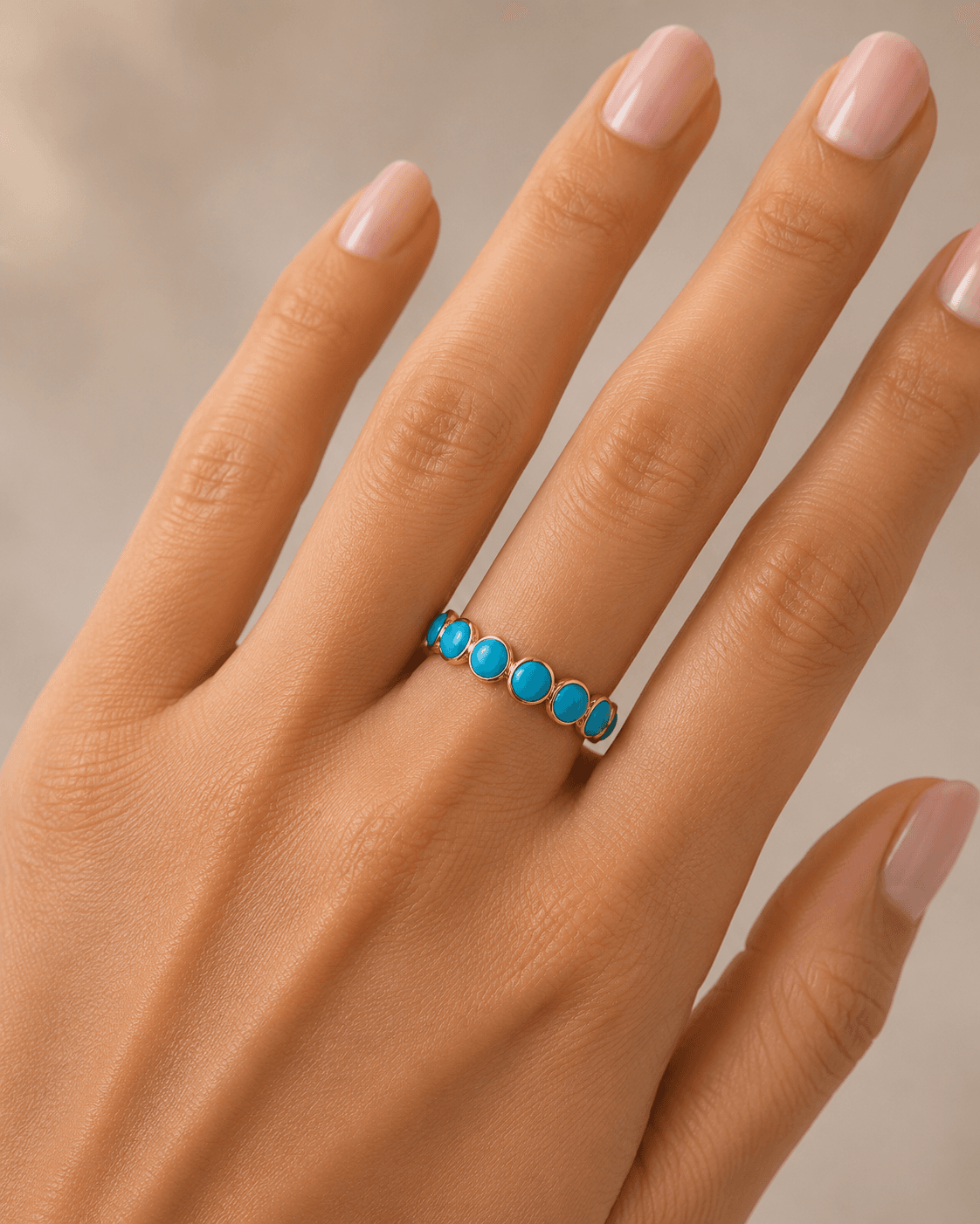 Turquoise Ring in 14k Yellow Gold