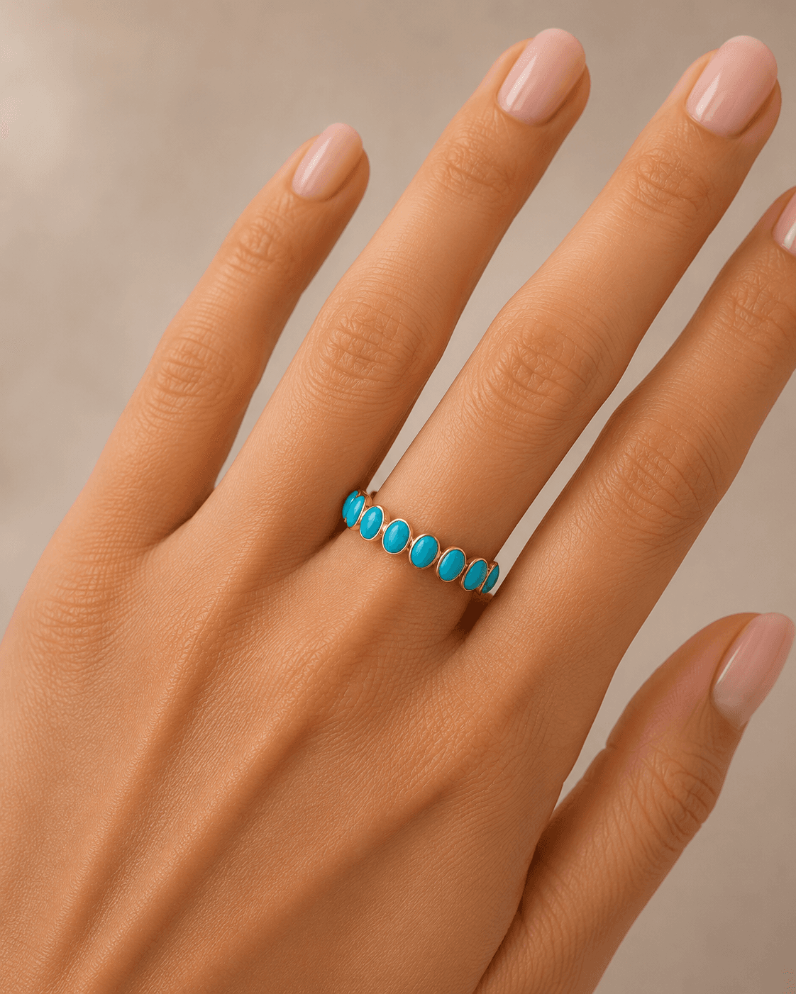 Turquoise Ring in 14k Yellow Gold