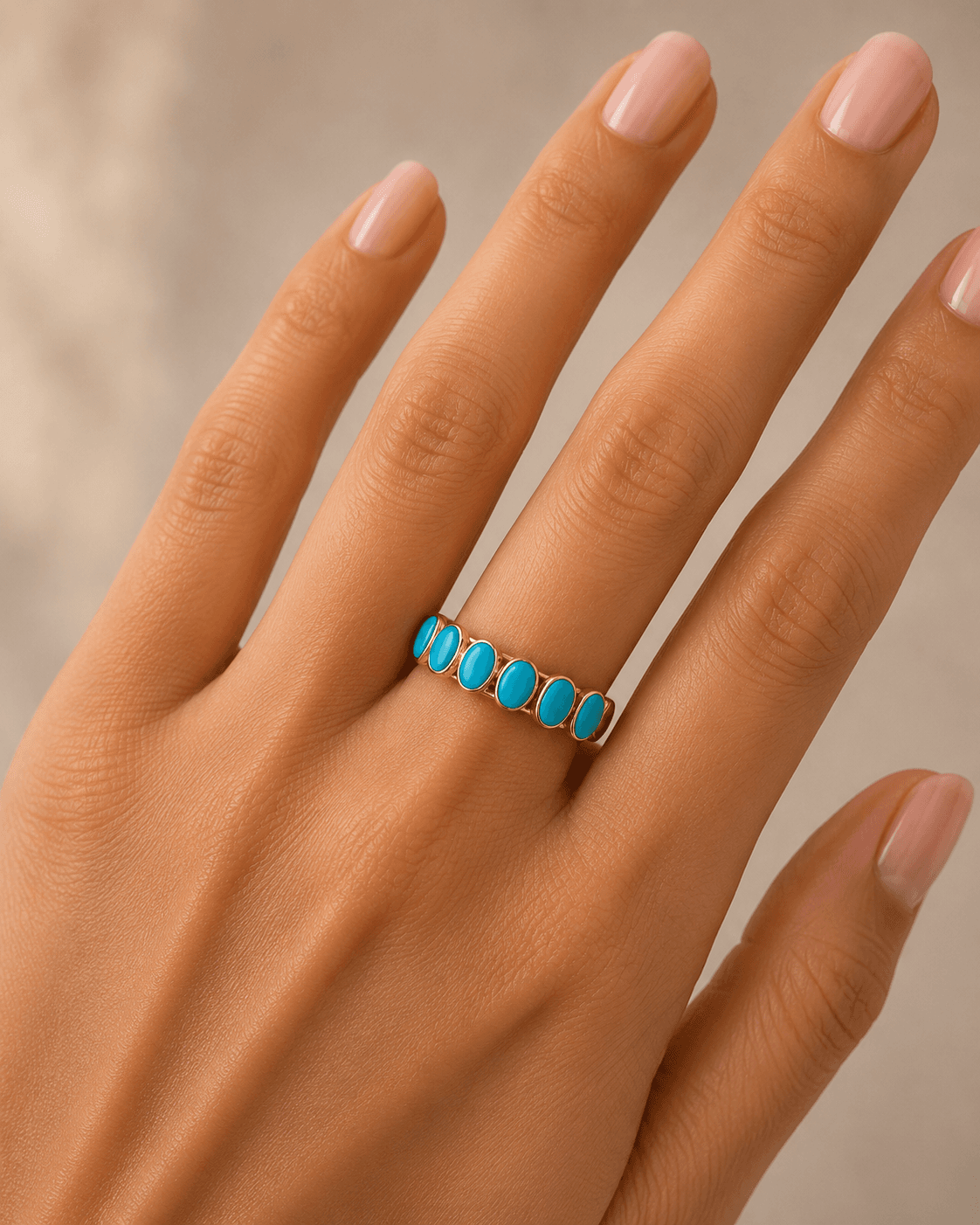 Turquoise Ring in 14k Yellow Gold