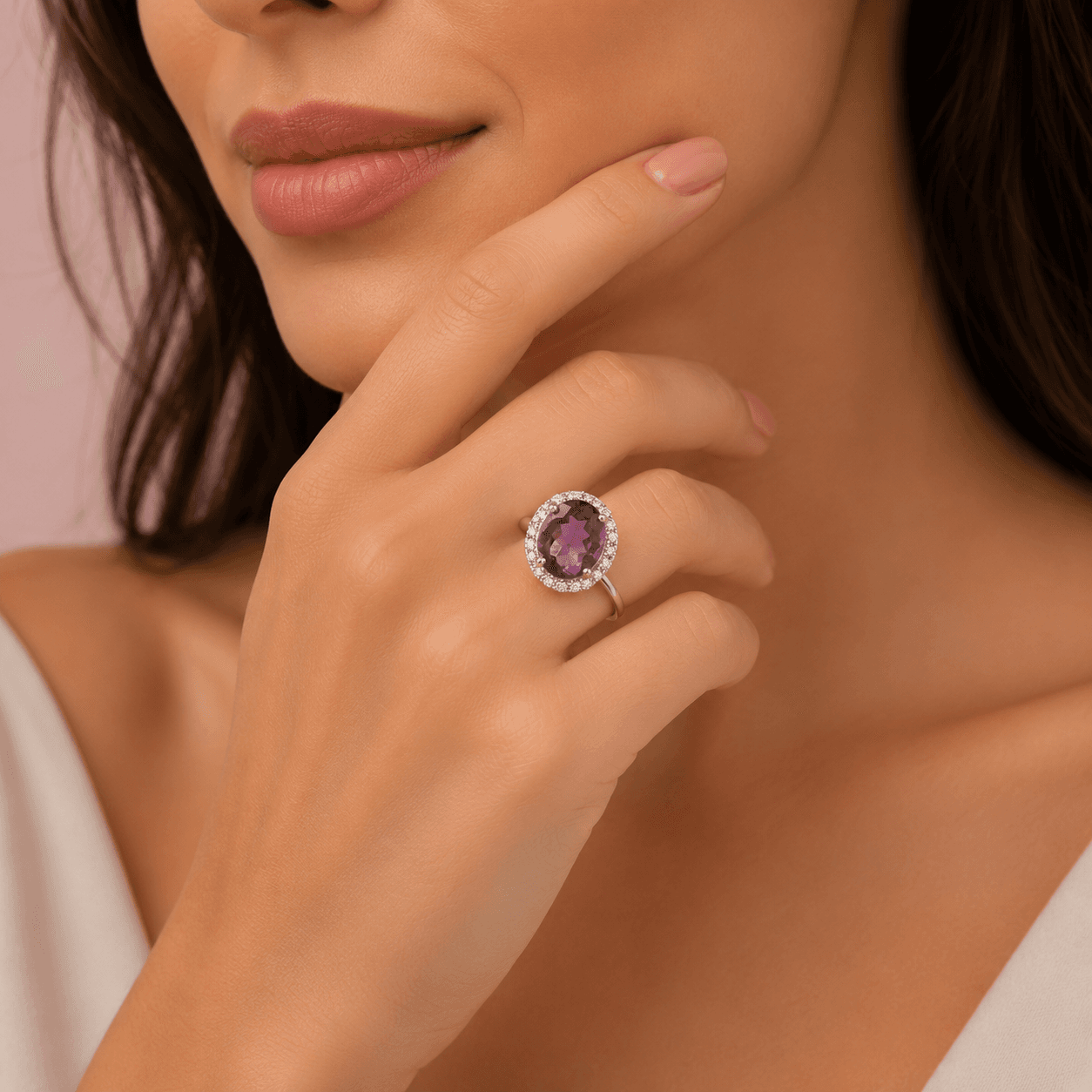 Amethyst Ring in 14k Yellow Gold