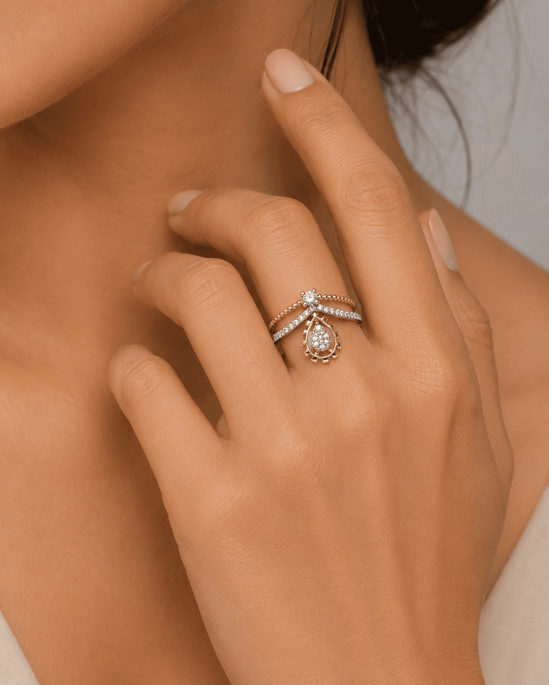 Queen Diamond Ring in 14k Yellow Gold