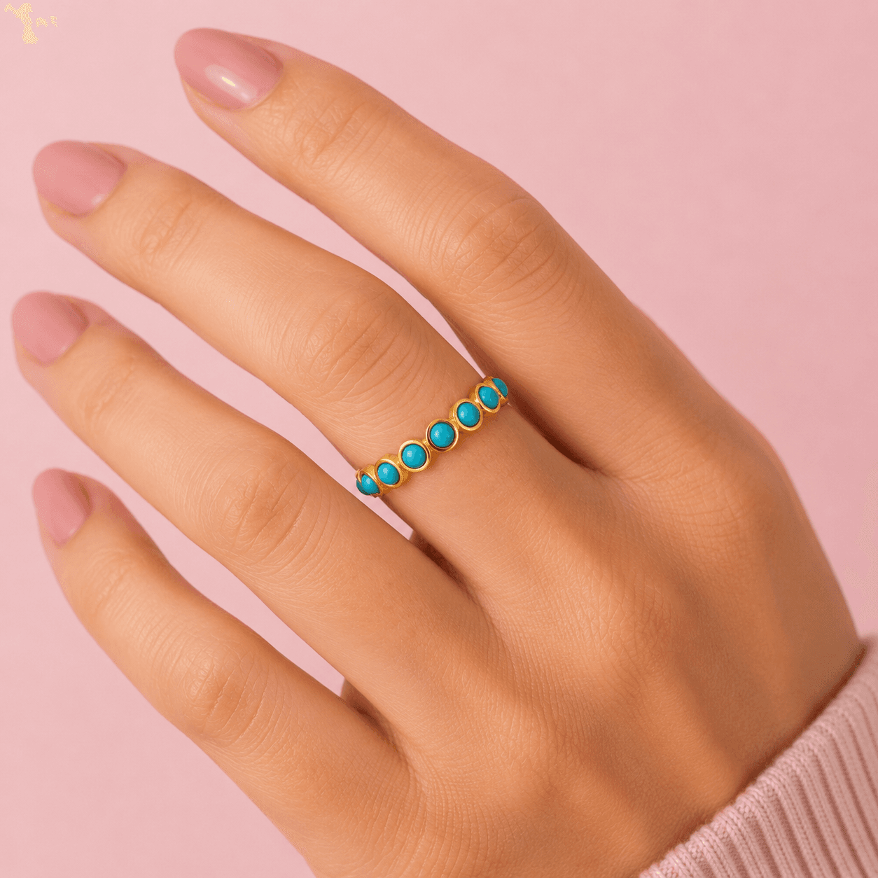 Turquoise Ring in 14k Yellow Gold