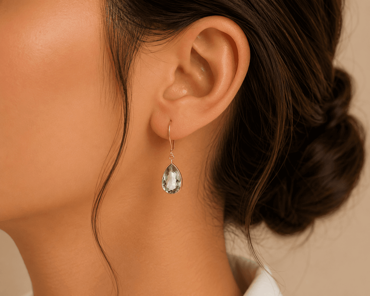 London Blue Topaz Earring in 18k Yellow Gold