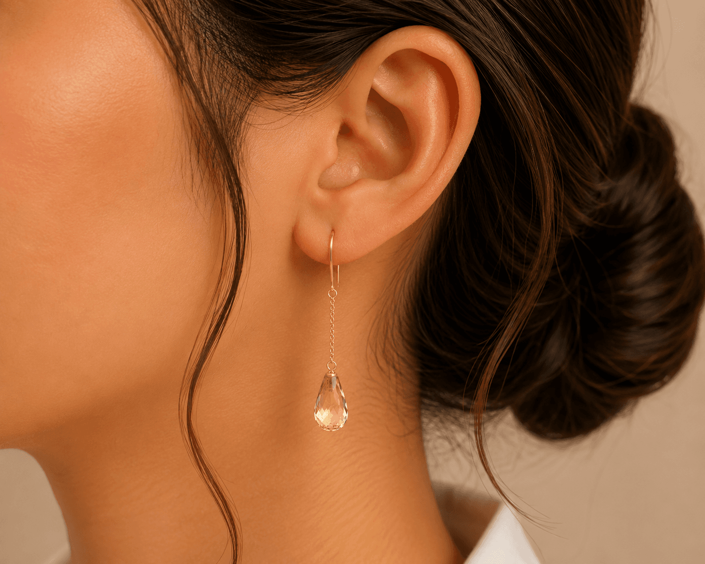 Citrine Earring in 18k Yellow Gold