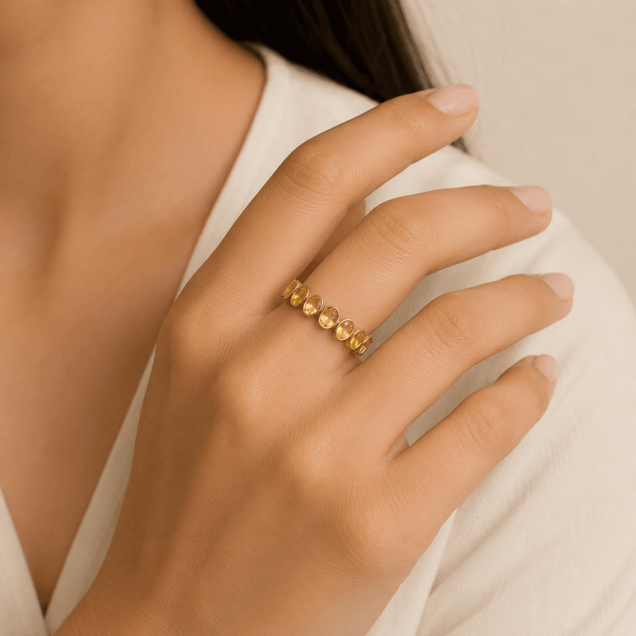 Yellow Sapphire Ring in 18k Yellow Gold