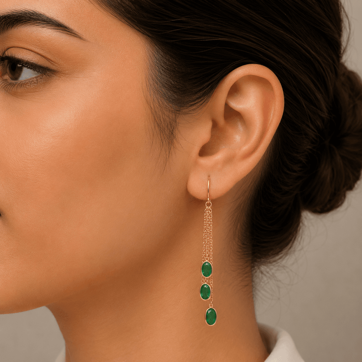 Emerald Dangle Earrings