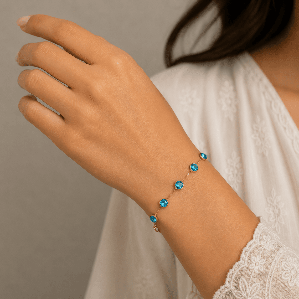 Swiss Blue Topaz Bracelet