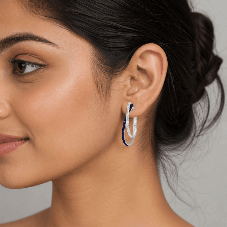 Praavy Hoop Earring Set Silver
