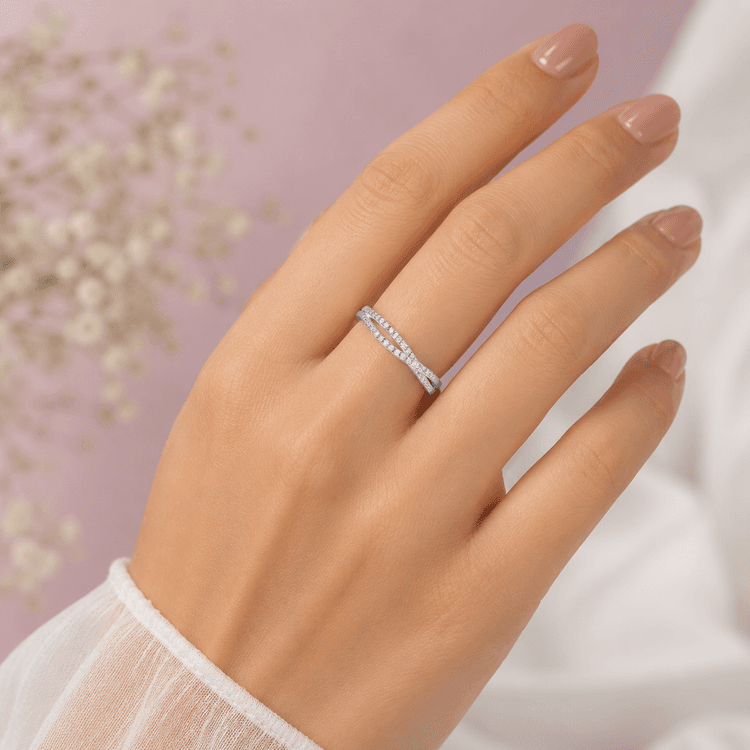 Criss Cross Diamond Ring