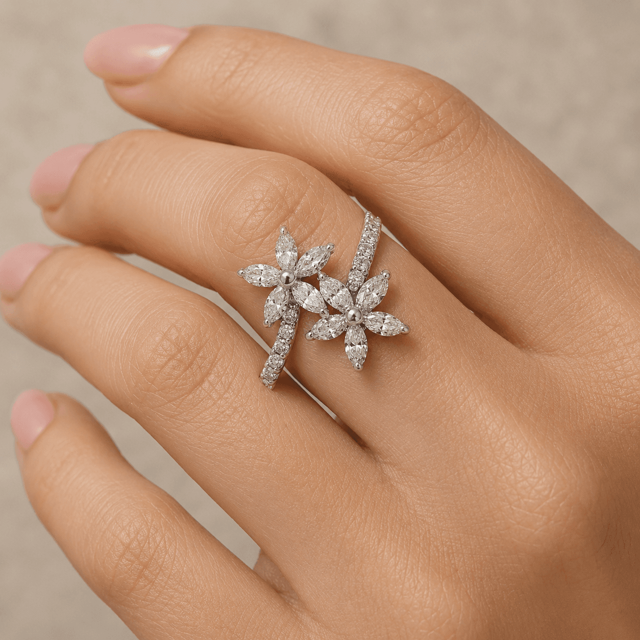 14 K Gold diamond ring for women