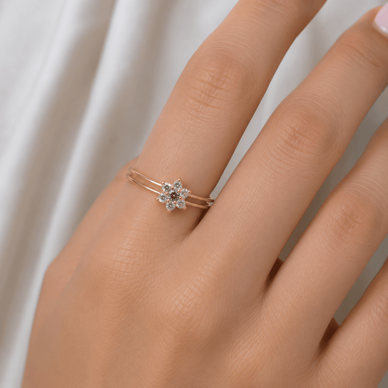 Star Diamond Engagement Ring