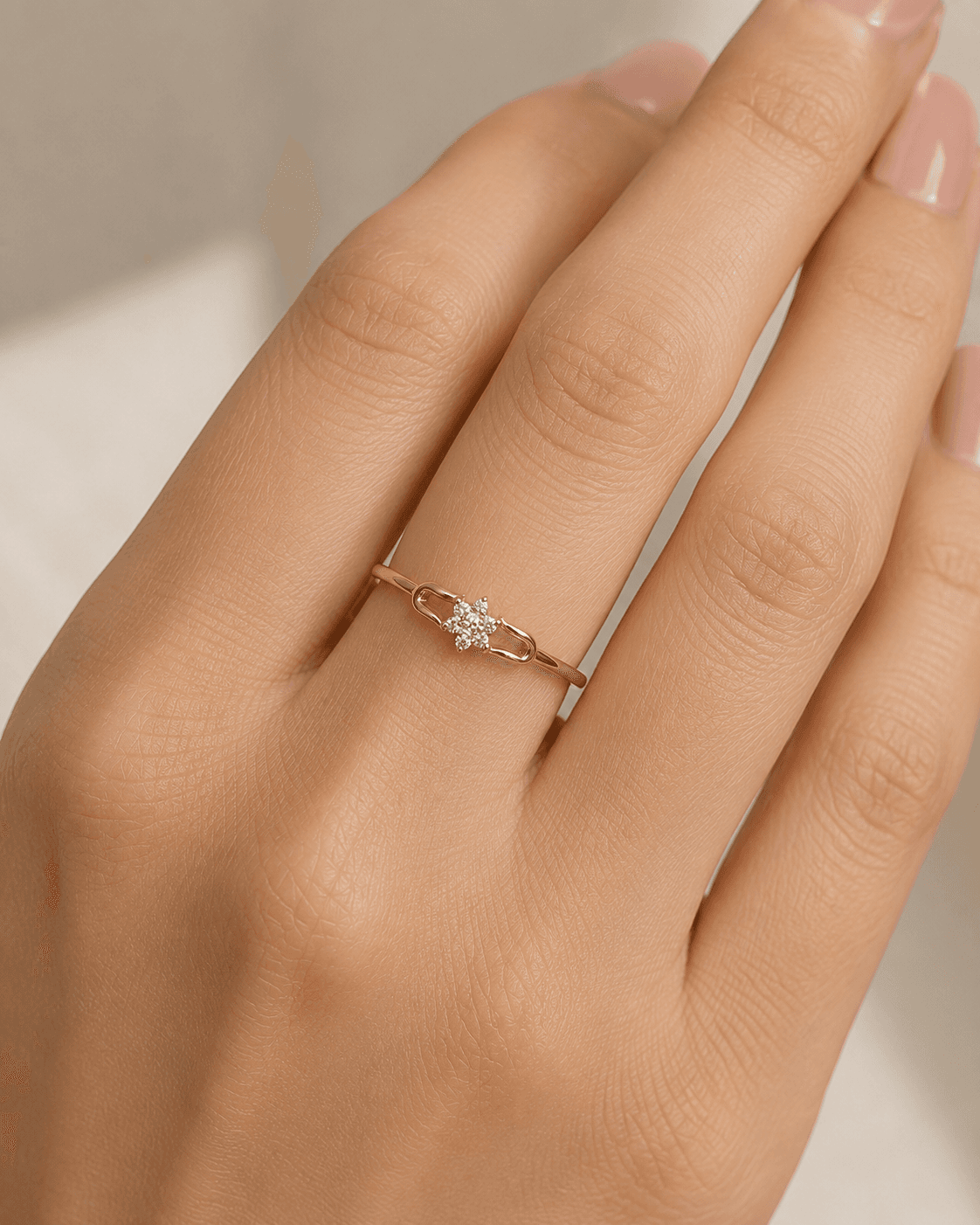Fancy Sleek Diamond Ring