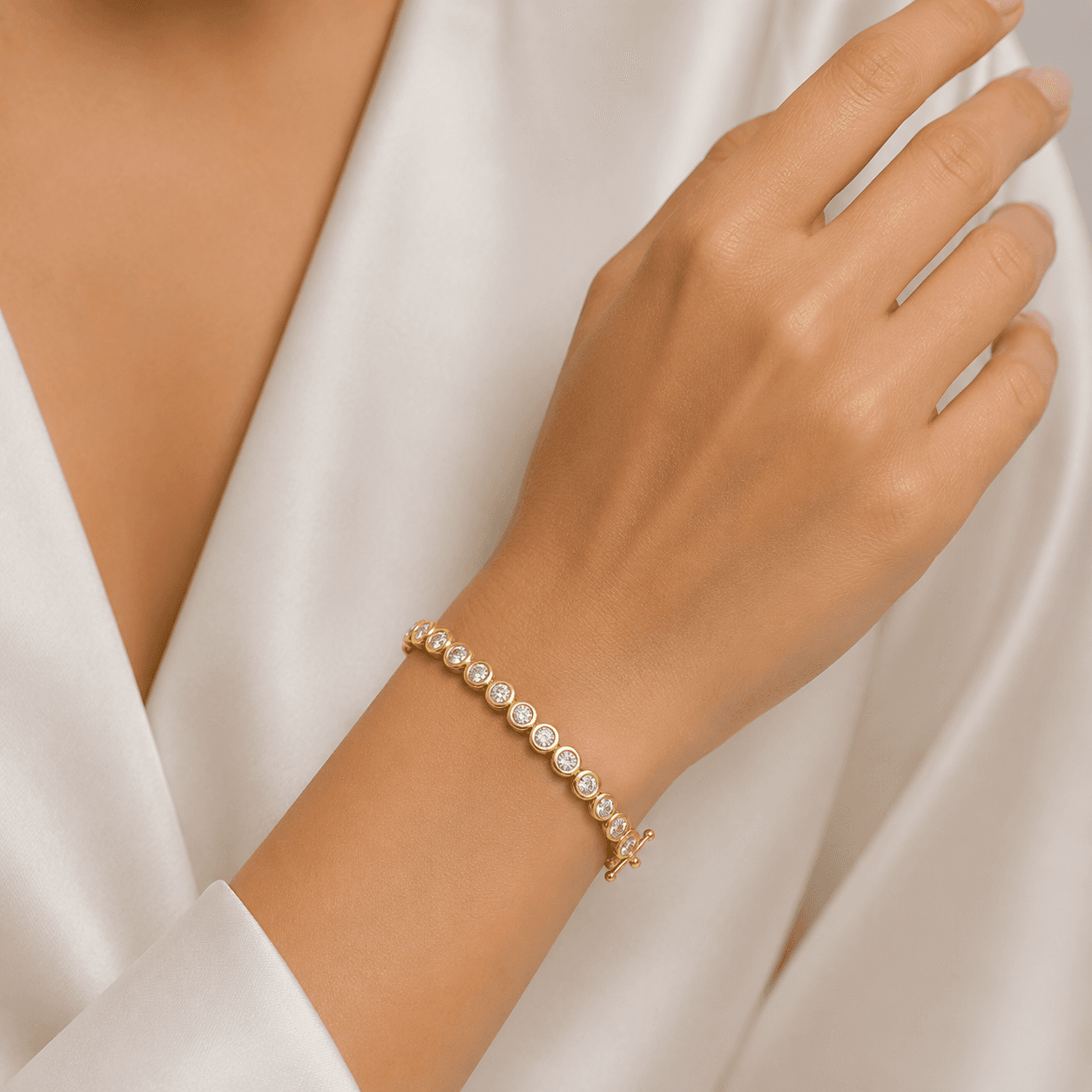 Bezel Tennis Bracelet